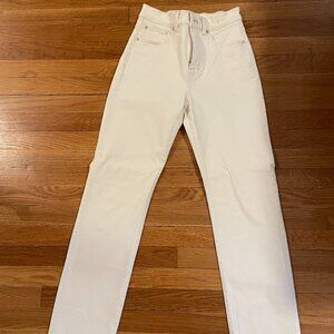Madewell white jeans 90s straight